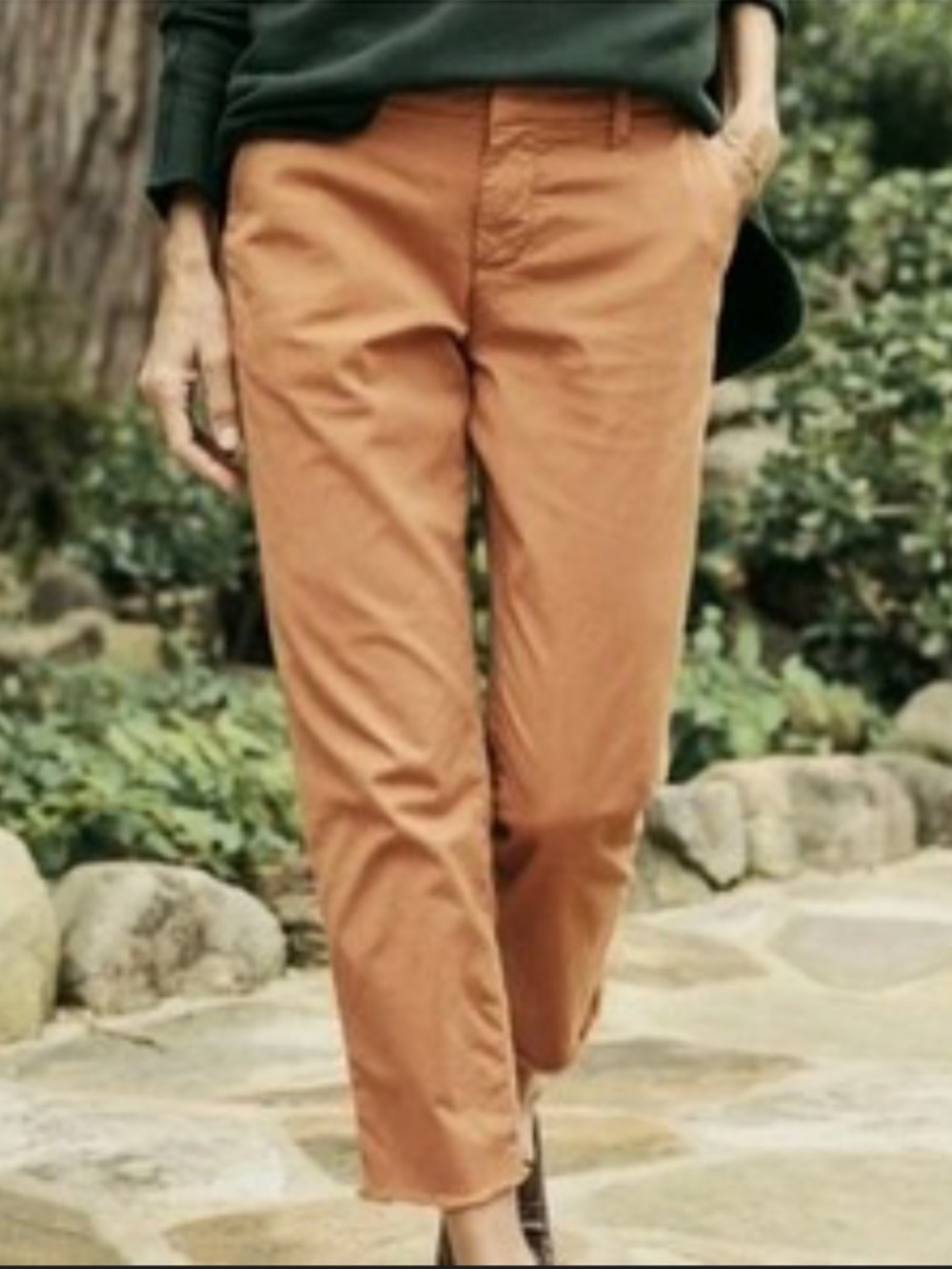 Frank & Eileen Cropped Ankle Pants in Rust